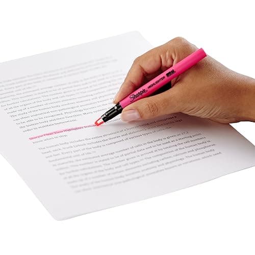 Sharpie Clear View Highlighter Sticks, Chisel Tip Fluorescent Highlighters, See Through Tip Highlighter Marker Set, Assorted Colors, 8 Count - 8 Count (Pack of 1) - Highlighter thumbnail 17