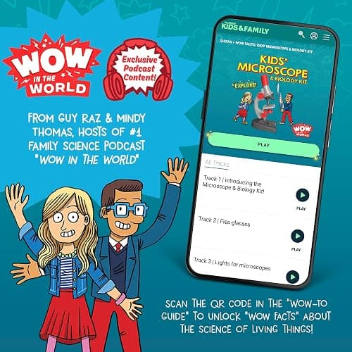 Wow in The World Kids’ Microscope & Biology Kit, Up to 720x Magnification, LED Illumination, Prepared & Blank Slides, Companion Audio Content, Beginner Science Gift for Ages 6+ by Thames & Kosmos thumbnail 6