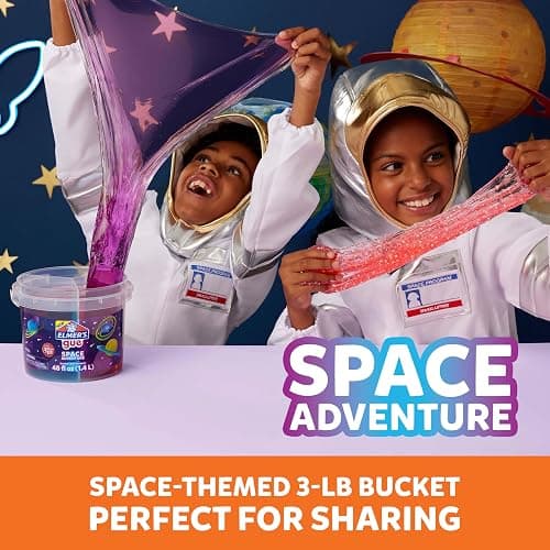 Elmer’s Gue Premade Slime, Space Adventure, 3lb. Bucket, Scented, Includes 3 Sets of Add-ins - Kids Activity, Creative Fun, Great for Sharing thumbnail 6