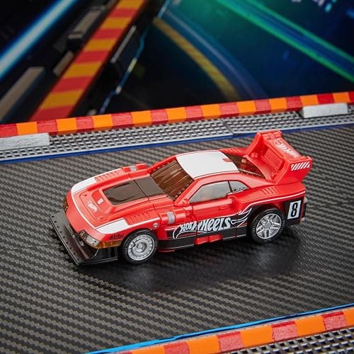 Transformers Collaborative Hot Wheels® x GT-Scorcher, Deluxe Class 5-Inch Robot Action Figure Converts to Racecar, Ages 8+ thumbnail 11