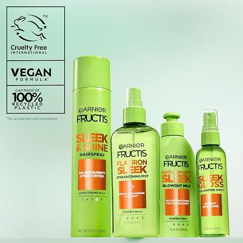 Garnier Fructis Style Flat Iron Perfector Straightening Mist for Heat Protection, Argan Oil, 6.0 Fl Oz, 3 Count (Packaging May Vary) thumbnail 9