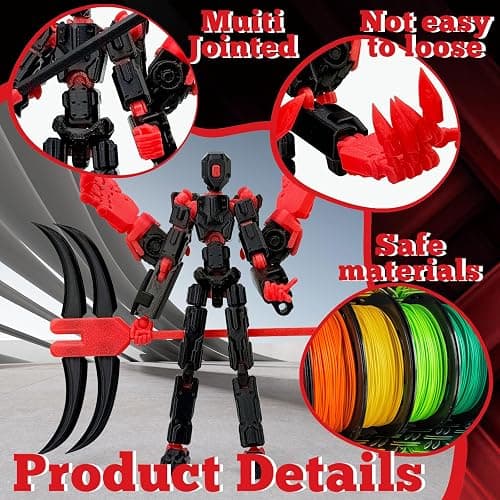 T13 Assembly Completed Action Figure, T13 Multi-Jointed Movable Robot Action Figure Set,Collectors Desktop Decorations for Game Lovers Toys thumbnail 3