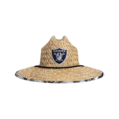 NFL Team Logo Floral Lifeguard Beach Straw Sun Hat thumbnail 2