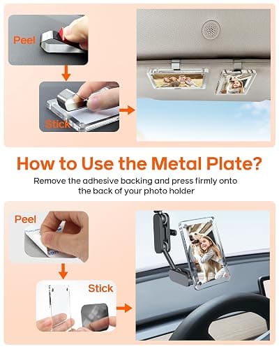 2Pcs Car Picture Holder for Visor Magnetic Picture Frame for 3 Inch Photos, Car Sun Visor Photo Holder with Strong Acrylic Magnet, Personalized Car Accessories with Clips for Easy Display. Gift For Christmas thumbnail 8