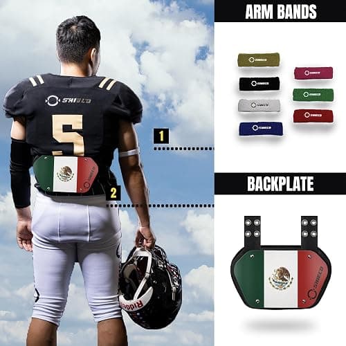 O Shield Flag Football Back Plate, Lower Back Pads for Football Players, Rear Protector thumbnail 7