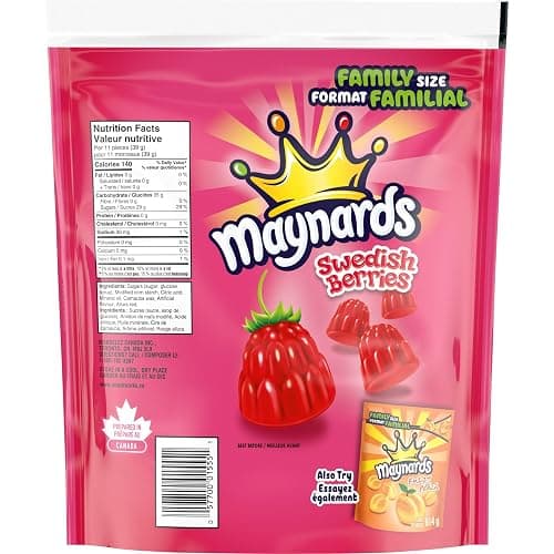 Maynards Swedish Berries Candy, Gummy Candy, Family Size, Bulk Candy, 816 g thumbnail 8