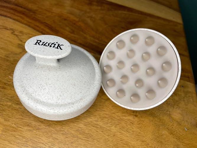 Scalp Massaging Shampoo Hair Brush by RustiK, The Perfect Wet Brush to Massage The Scalp, Apply Shampoo or Hair/Oil Treatments. thumbnail 3