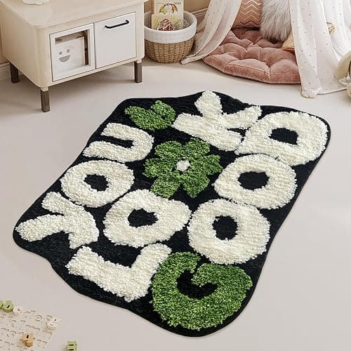TWWDE AUG You Look Good Bath Rug, Fun Bathroom Rug,Black Bathroom Rugs Cool Rugs for Bedroom Non Slip Microfiber Plush Cool Mat for Bedroom Washable Absorbent for Bathtub 21"x25" thumbnail 7