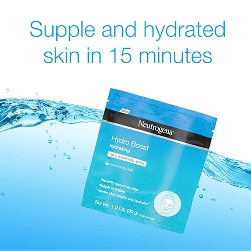 Neutrogena Hydro Boost Moisturizing & Hydrating 100% Hydrogel Sheet Mask, Face Mask for Dry Skin with Hyaluronic Acid, Gentle & Non-Comedogenic, 1 oz, 12 Pack thumbnail 5