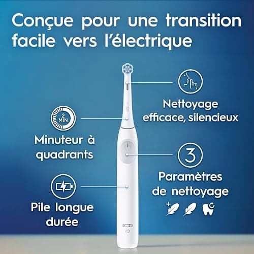 Oral-B iO2 Electric Toothbrush, for an Easy Switch to Electric, White, iO Series 2 Starter Kit with 1 Toothbrush and 2 Brush Heads thumbnail 15