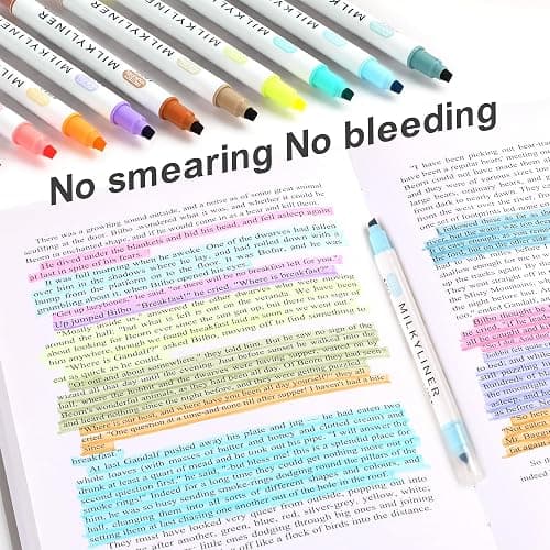 HANKU Pastel Highlighters Set, 24 Unique Retro Colors, Highlighters Assorted Colors, Quick Dry Dual tip and Fine Tip No Bleed Highlighter Markers for Bible Journals Planners Books Notes thumbnail 6