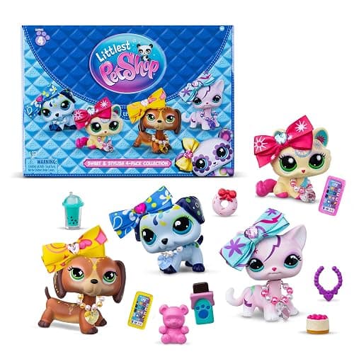 Littlest Pet Shop- Sweet & Stylish Bundle Set - Series 4 - Gen 7 Authentic LPS Bobble Head Toy Figure, Collectible Toy Animal, Ages 4+ thumbnail 3