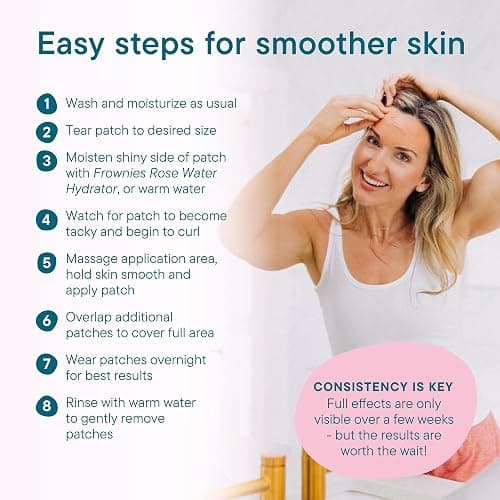 Frownies Forehead and Between the Eyes Wrinkle Patches - Hypoallergenic Facial Patches to Smooth & Soften Forehead Wrinkles & Eleven Lines - For Overnight Use, 144 Patches thumbnail 3