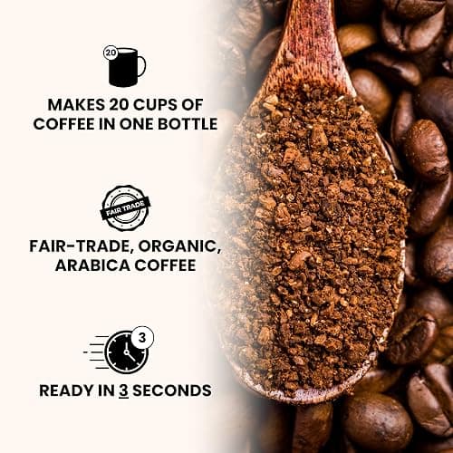 COBA Premium Coffee Concentrate: Bold & Extra Strong Kick - 20x Cups | Instant Cold Brew/ Hot Coffee in Seconds | Specialty, Fair Trade, Organic, Medium Roast, Dairy Free | 2 TEASPOONS/Cup | Rich Flavor (8 Fl Oz (Pack of 1), Original) thumbnail 4