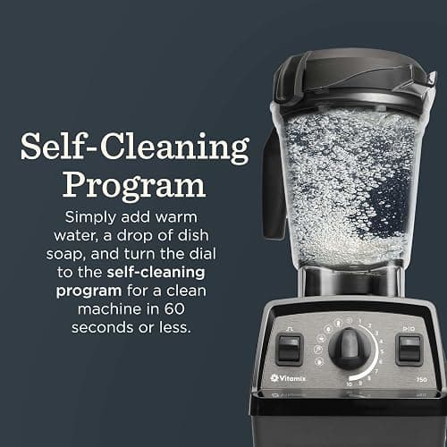 Vitamix Propel Series 750 Blender with Four Blending Programs, Self-Cleaning Program, Professional-Grade Blender for Smoothies, Soups and More, Stainless-Steel Blades, 64 Oz Container, Black thumbnail 6