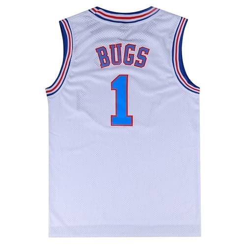 Ropus Mens Basketball Jersey 90S Moive Bugs #1 Space Shirt - Image 1