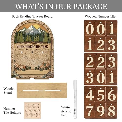 Personalized Miles Hiked This Year Tracker Sign, Custom Wooden Hiking Log Counter, Unique Hiking Gifts for Men Women, Cool National Park Gifts for Hikers, Adventurers, Outdoor Enthusiasts, Adventure Trail Decor thumbnail 8