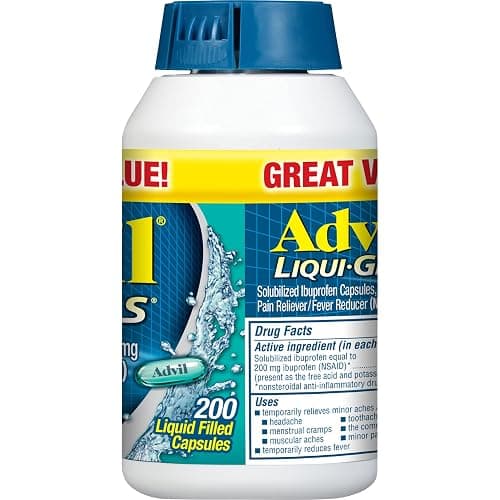 Advil Liqui-Gels Pain Reliever and Fever Reducer, Pain Medicine for Adults with Ibuprofen 200mg for Headache, Backache, Menstrual Pain and Joint Pain Relief - 200 Capsules, Advil PM Ibuprofen - 2 Ct thumbnail 16