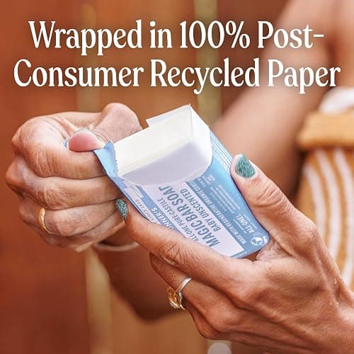 Dr. Bronner's Pure-Castile Magic Bar Soap (Baby Unscented, 5 oz, 6-Pack) - Made with Regenerative Organic Certified Oils, For Face, Body & Hair, Gentle for Sensitive Skin - Vegan, Non-GMO thumbnail 6