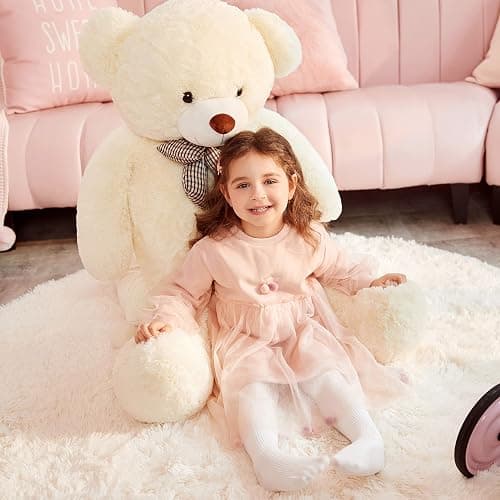 IKASA Giant Teddy Bear Soft Toys Stuffed Animals (120cm, white) thumbnail 6