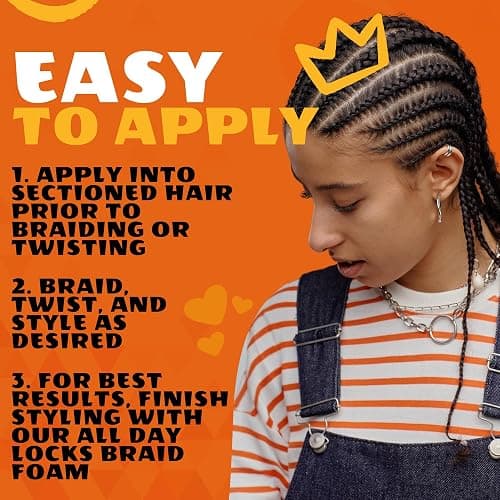 AllDay Locks Braid Gel Extreme Hold - Braiding Gel for Cornrows, Locks, & Twisting, Moisturizing Edge Control for Women and Men, Natural Formula for Extreme Hold - 64 oz Bucket thumbnail 5