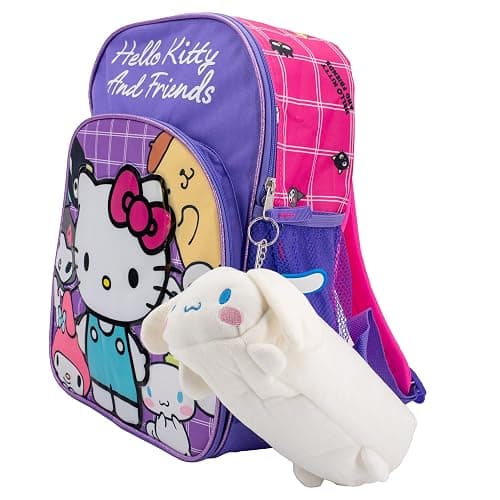 AI ACCESSORY INNOVATIONS Cinnamoroll Soft Plush Multi-Function Storage Case, Hello Kitty Plush Bag Charm with 3D Features, White thumbnail 6