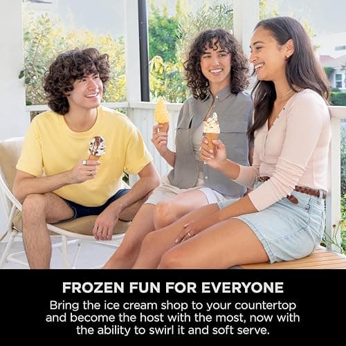 Ninja CREAMi Scoop and Swirl Soft Serve and Ice Cream Maker with 2x Tubs, 13 Functions, Makes Ice Cream, Soft Serve, Gelato, Sorbet, Milkshakes and More, Mix-In Option, Platinum Silver, NC701UK thumbnail 13