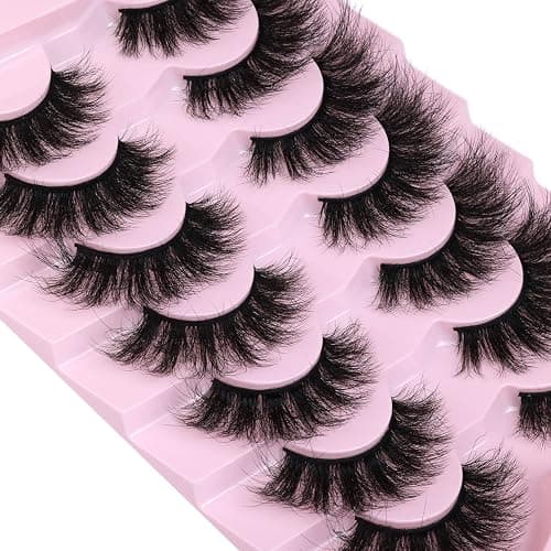 Kiromiro Lashes Volume False Eyelashes Wispy Faux Mink Eyelashes Long Dramatic Lashes 8D Volume Strip Eyelashes Cat Eye Lashes Pack thumbnail 6
