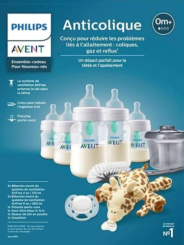 Philips Avent Anti-colic Baby Bottle with AirFree Vent Newborn Gift Set With Snuggle, Clear, SCD306/10 thumbnail 25