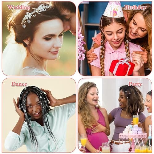 Lucomb 220 Pcs Silver Hair Jewelry for Braids, Loc Jewelry for Hairs Dreadlock, Hairs Charms for Women, Metal Braid Rings Cuffs Clips for Dreadlock Accessories Hair Braids Accessories Decorations thumbnail 6