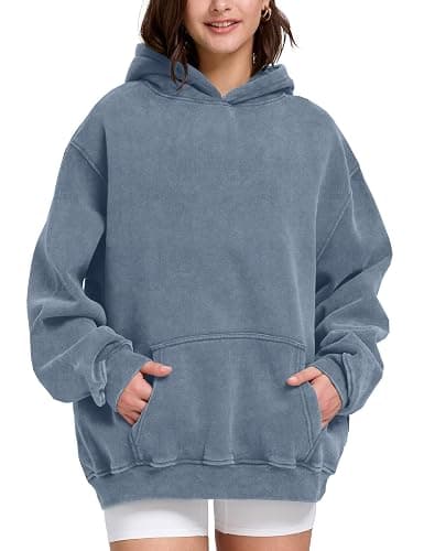 Hatant Oversized Hoodie Sweatshirts for Women Couples Heavyweight Hoodies Pullover Vintage Acid Wash Sweaters Pullover 2025 thumbnail 2