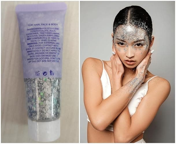 Go Ho Silver Face Body Glitter Gel,Singer Concerts Silver Face Paint Makeup,Holographic Chunky Glitters for Hair/Lip/Nails on Party Halloween Makeup,Festival Rave Accessories,52g thumbnail 8