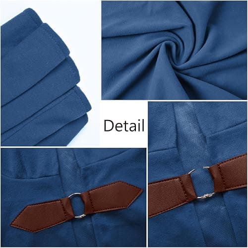 Hewlaud Medieval Cloak with Hood Renaissance Hooded Cape for Women Men | Medieval Hooded Cloak with Metal Clasp,Polyester Material, Machine Wash Care,Suitable for Halloween,Cosplay and parties thumbnail 4