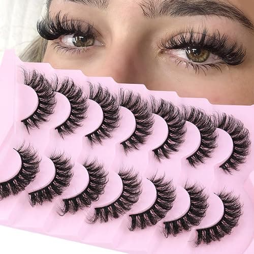Geeneiya Short Cat Eye Lashes Mink Lashes Natural Look Wispy False Eyelashes 15mm Volume Extension Fox Eye Fake Eyelashes Extension - Image 1