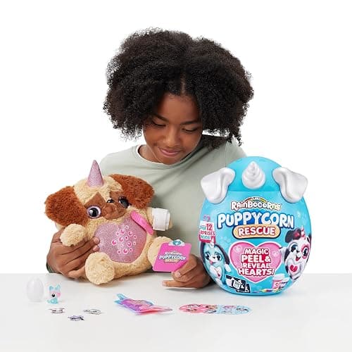 Rainbocorns Puppycorn Rescue (Sausage) by ZURU, Collectible Plush, Stuffed Animal Toys, Surprise Egg, Stickers, Syringe Slime, Ages 3+ for Girls, Children thumbnail 6
