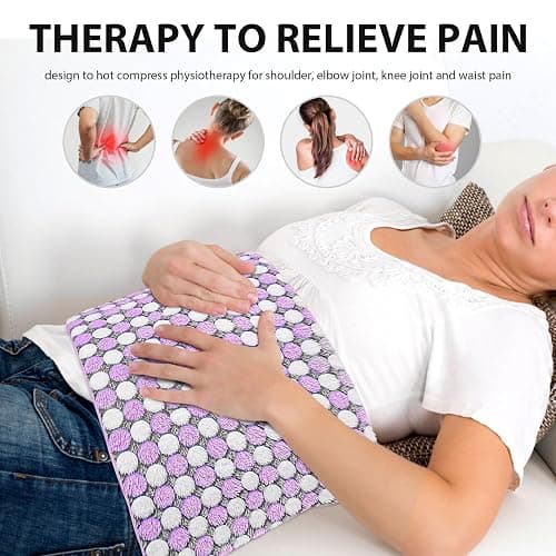 Pasonio Full Weighted Electric Heating Pad for Back Pain, Cramps, Relief - Auto Shut Off - 2.3lb Heat Pad with Moist & Dry Heat Therapy Options - Hot Heated Pad - (XL 12"x24") - PYQ0Z thumbnail 6