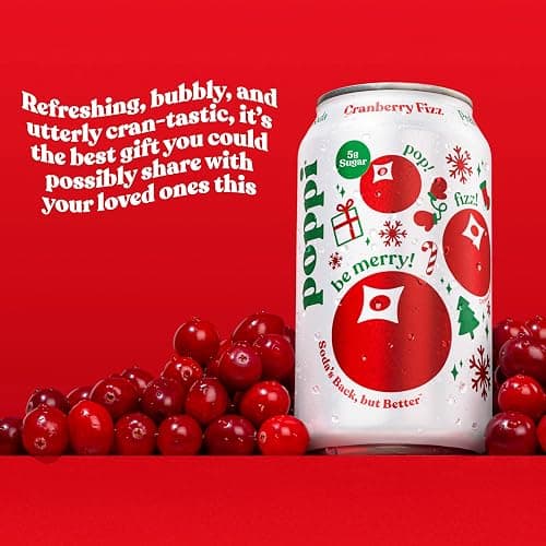 Poppi Sparkling Prebiotic Soda Beverage with Apple Cider Vinegar, Seltzer Water and Fruit Juice, Cranberry Fizz Flavor, 12 Fl Oz, Pack of 12, Packaging May Vary thumbnail 3