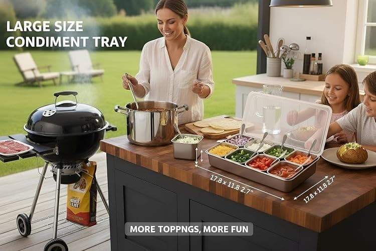 Jugetware Stainless Steel Yakumi Pan, Yakumi Pans, Yakumi Mise En Place, Mise En Place Containers, Japanese Food Container, Stainless Steel Condiment Containers, Multi Compartment Food Containers thumbnail 5