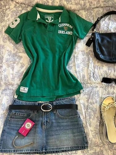 Y2k Grunge Polo Collared Shirts Women Button Down Crop Top 2000s Emo Vintage Streetwear Summer thumbnail 5