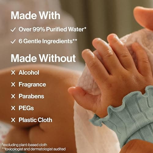 The Honest Company Multi-Use Baby Wipes, Rose Blossom, 576 Count | Baby Wipes, 576 Ct. Hypoallergenic, Fragrance-Free, Plant-Based, 99% Water, Dermatologist Tested. For Sensitive Skin. thumbnail 3