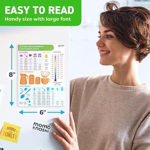 Kitchen Conversion Chart Magnet - Measurements Conversion Chart - Baking Supplies Baking Accessories Cooking Gadgets - Baking Kitchen Cooking Gifts for Women - Kitchen Gadgets thumbnail 3