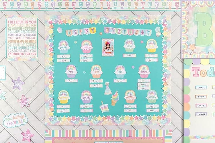 Teacher Created Resources Pastel Pop Tie-Dye Straight Rolled Border Trim - 50ft - Decorate Bulletin Boards, Walls, Desks, Windows, Doors, Lockers, Schools, Classrooms, Homeschool & Offices thumbnail 5