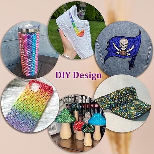 30000Pcs Resin Rhinestones with Tweezers for Crafting, Mixed-Color 3mm Bedazzling Crystal with 3Pcs 10ml B7000 Jewelry Glue for DIY Crafts Clothing Tumblers Shoes Fabric Nail Art thumbnail 5