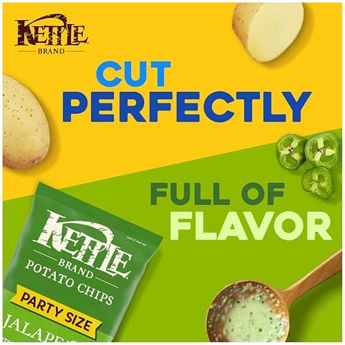 Kettle Brand Potato Chips, Jalapeno Kettle Chips, Party Size, 13 Oz thumbnail 2