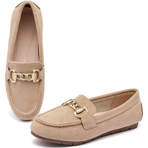 ABEJOJO Women's Loafer Shoes, Comfortable Slip on Casual Flat Penny Shoes for Walking, Driving, Dressy - Image 1