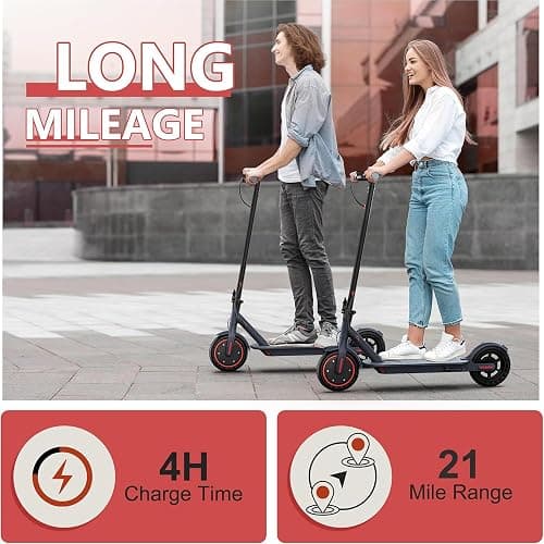 MAXSHOT Electric Scooter for Adults, 8.5/10/14" Tires, 19/22Mph, 350W/500W Motor, 21-28 Miles Range, Folding E-Scooter with Dual Suspension,APP(V1/SPRO/MAX/PRO/X1/X1PRO/PR) thumbnail 6