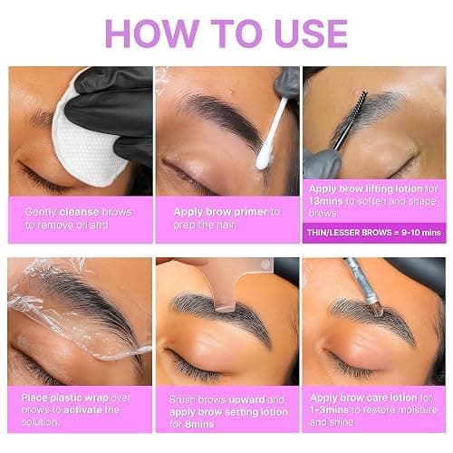 CLIONE PRIME At Home Brow Lamination Kit - DIY Eyebrow Lamination Kit Professional Eye Brow Perm Kit Instant DIY Eyebrow Lift Kit for Fuller Thicker Brows Lasts For Upto 8 Weeks thumbnail 5