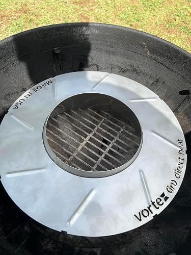 VORTEX (IN)DIRECT HEAT Accessories for Weber Kettle, Big Green Egg, Kamado, BGE and Charcoal Grills (Charcoal Heat Controller Baffle) thumbnail 5