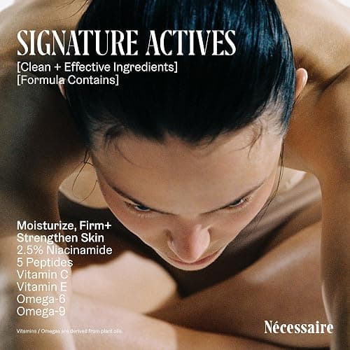 Nécessaire The Body Lotion with Pump – Hinoki Scented Body Moisturizer with Peptides, Niacinamide, Vitamins C/E & Omega 6/9 – Skin-Firming Daily Hydration – Dermatologist-Tested, Vegan – 15.2 oz thumbnail 6