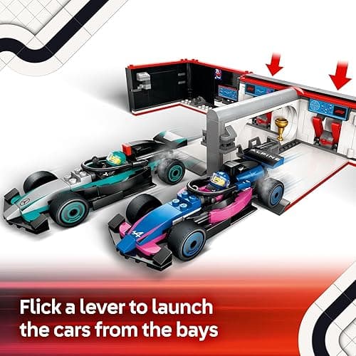LEGO City F1 Garage & Mercedes-AMG & Alpine Cars Toy - Model Race Car Building Toy and Portable Playset for Kids, Boys and Girls, Ages 7+ - F1 Collectible for Fans - Gift Idea for Birthdays - 60444 thumbnail 4